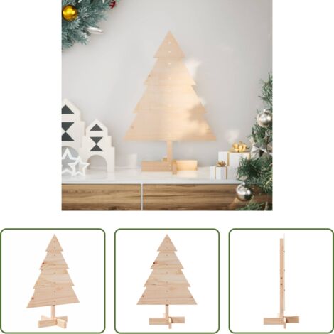 vidaXL Albero di Natale decorativo -  Albero di Natale Decorativo in Legno 70 cm in Legno Massello