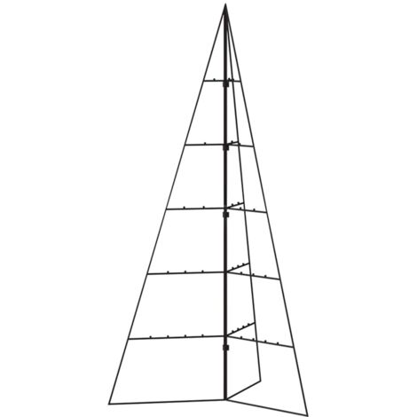 vidaXL Albero di Natale Decorativo in Metallo Nero 100 cm