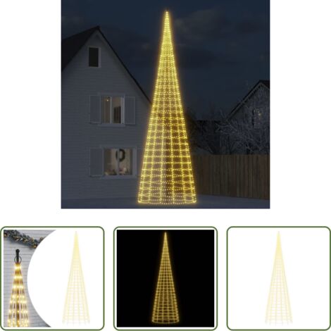 vidaXL Albero di Natale esterno -  Albero di Natale a LED 3000 LED Bianco Caldo 800 cm