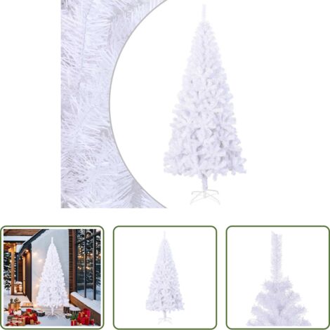 vidaXL Albero di Natale Esterno -  Albero di Natale Artificiale L 240 cm Bianco
