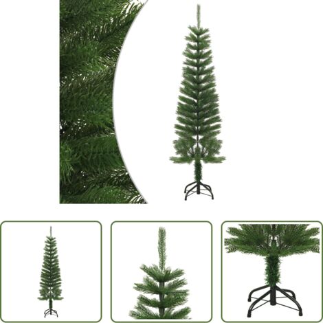 vidaXL Albero di Natale in Polietilene -  Albero di Natale Artificiale Sottile con Base 520 cm PE