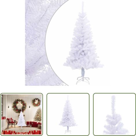 vidaXL Albero di Natale in PVC -  Albero di Natale Artificiale con Supporto 120 cm 230 Rami