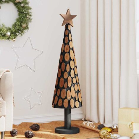 vidaXL Albero di Natale Marrone 120 cm Legno massello di teak