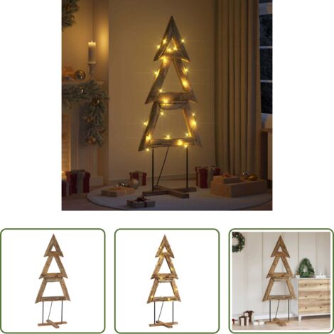 vidaXL Albero di Natale Moderno -  Albero di Natale Marrone 181 cm Legno massello di teak