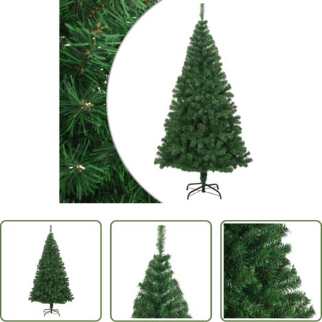 vidaXL Albero di natale verde -  Albero di Natale Artificiale con Rami Spessi Verde 240 cm PVC