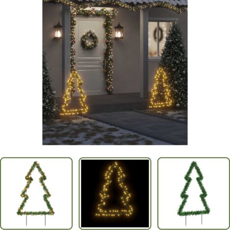 vidaXL Albero luminoso -  Decorazione Luminosa Natale Picchetti Terra Albero 115LED 90cm