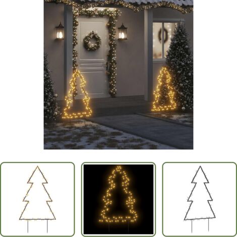 vidaXL Albero luminoso -  Decorazione Luminosa Natalizia con Picchetti Albero 115LED 90cm