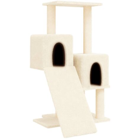 vidaXL Albero per Gatti con Tiragraffi in Sisal Crema 82 cm
