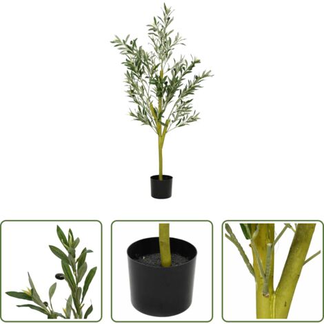 vidaXL Albero verde -  Albero Ulivo Artificiale 450 Foglie 120 cm Verde