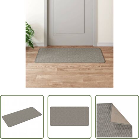vidaXL Alfombra absorbente -  Alfombra de pasillo con aspecto de sisal plateada 50x100 cm