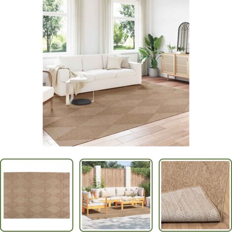 vidaXL Alfombra antideslizante -  Alfombras de área AGIRA Natural 340 x 240 cm Poliéster