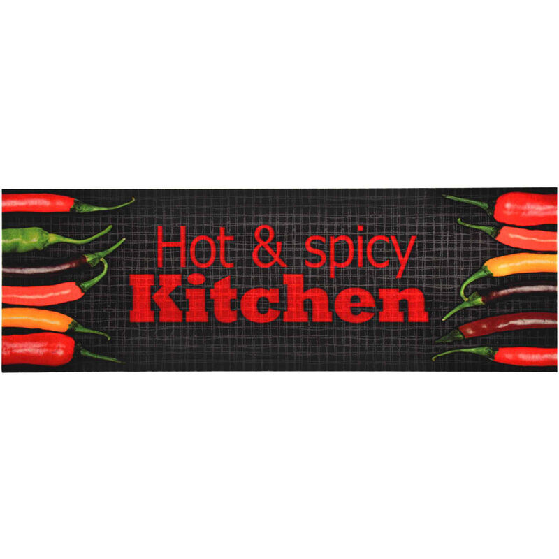 

vidaXL Alfombra de cocina lavable Hot & Spicy 60x300 cm - Multicolor