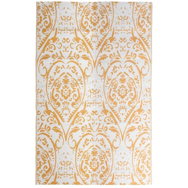 

Alfombra de exterior PP naranja y blanco 190x290 cm - Blanco - Vidaxl