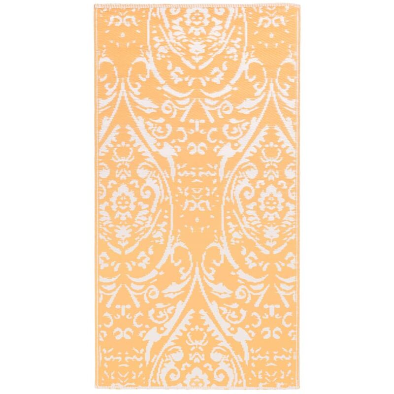 

Alfombra de exterior PP naranja y blanco 80x150 cm - Blanco - Vidaxl
