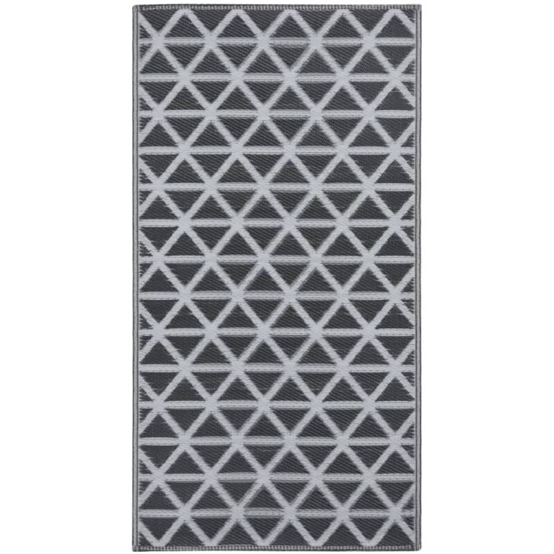 

vidaXL Alfombra de exterior PP negro 80x150 cm - Negro