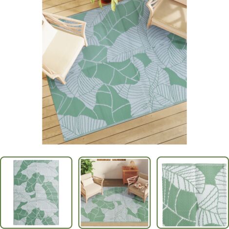 vidaXL Alfombra de jardín -  Alfombra exterior ARAKIL PP verde 160x230 cm