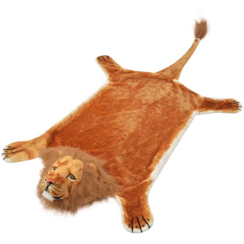 

vidaXL Alfombra afelpada de león 205 cm marrón - Marrón