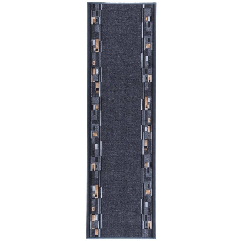 

vidaXL Alfombra de pasillo antideslizante gris antracita 100x350 cm - Antracita