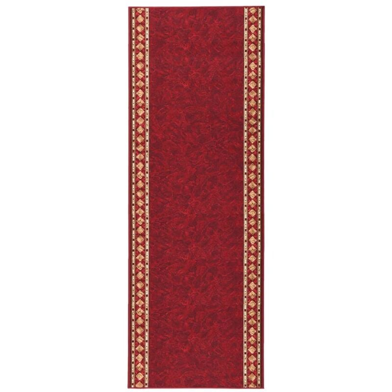 

vidaXL Alfombra de pasillo antideslizante rojo 100x350 cm - Rojo