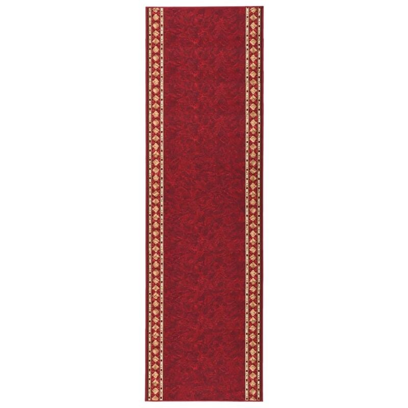 

vidaXL Alfombra de pasillo antideslizante rojo 100x450 cm - Rojo