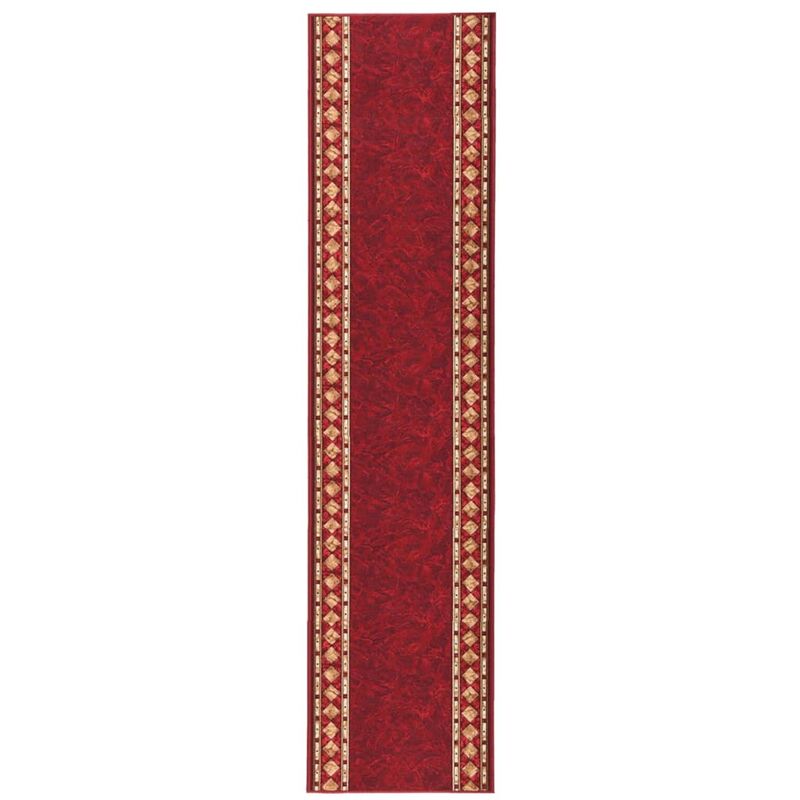 

vidaXL Alfombra de pasillo antideslizante rojo 67x350 cm - Rojo