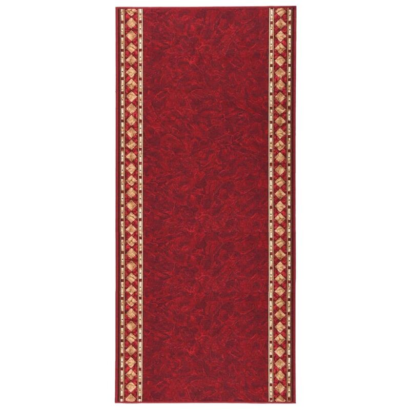 

vidaXL Alfombra de pasillo antideslizante rojo 80x450 cm - Rojo