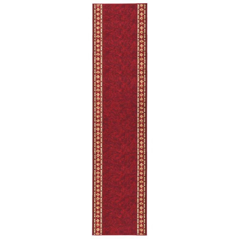 

vidaXL Alfombra de pasillo antideslizante rojo 80x500 cm - Rojo