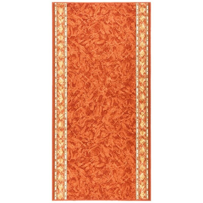 

Alfombra de pasillo antideslizante terracota 100x200 cm - Marrón - Vidaxl