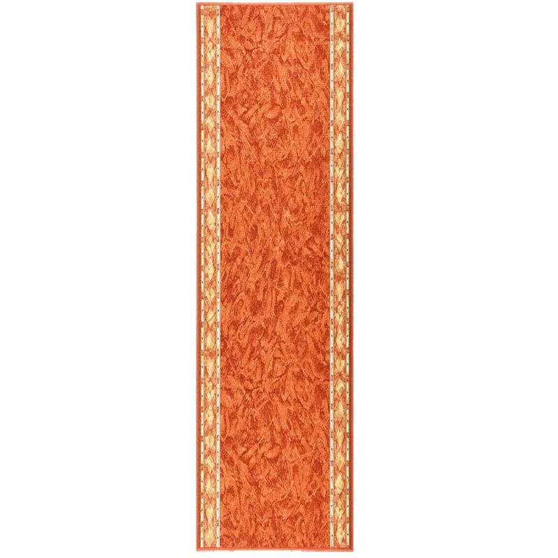 

vidaXL Alfombra de pasillo antideslizante terracota 100x350 cm - Marrón