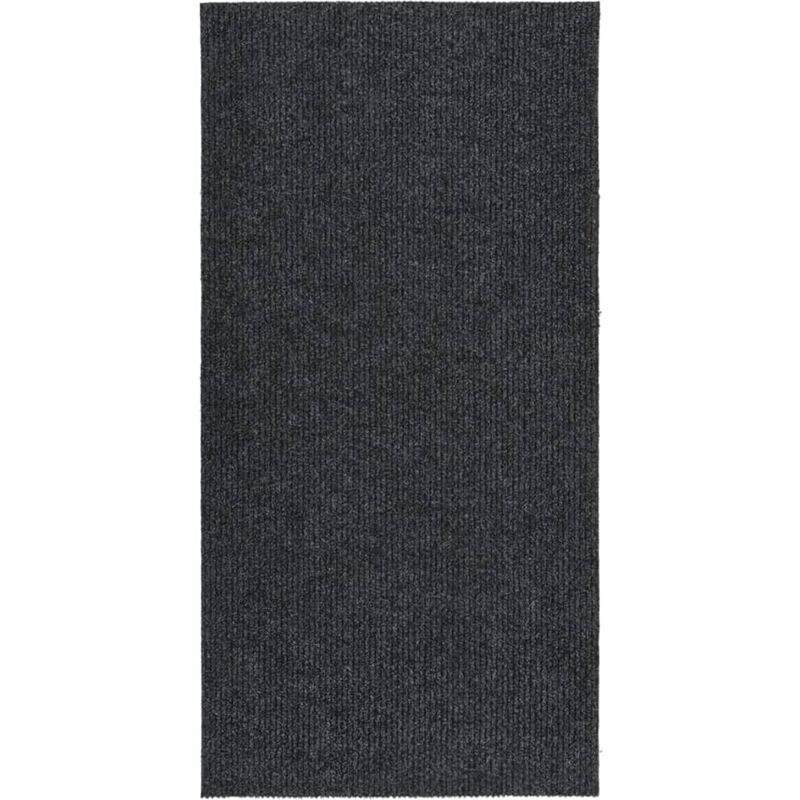 

vidaXL Alfombra de pasillo atrapa suciedad 100x200 cm gris antracita - Antracita