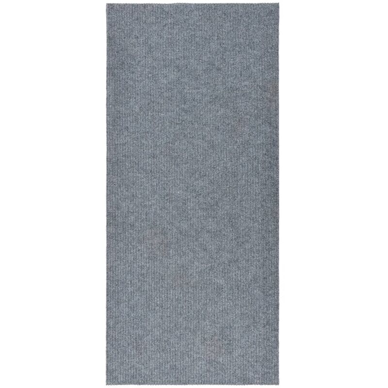 

vidaXL Alfombra de pasillo atrapa suciedad 100x250 cm gris y azul - Gris