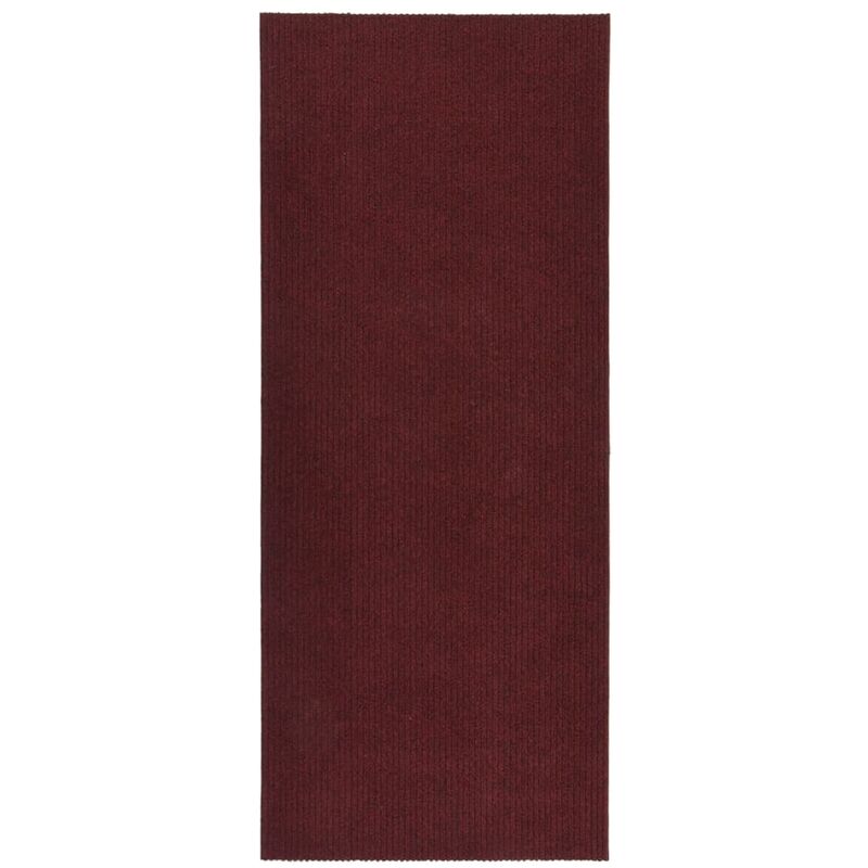 

vidaXL Alfombra de pasillo atrapa suciedad 100x250 cm rojo burdeos - Rojo