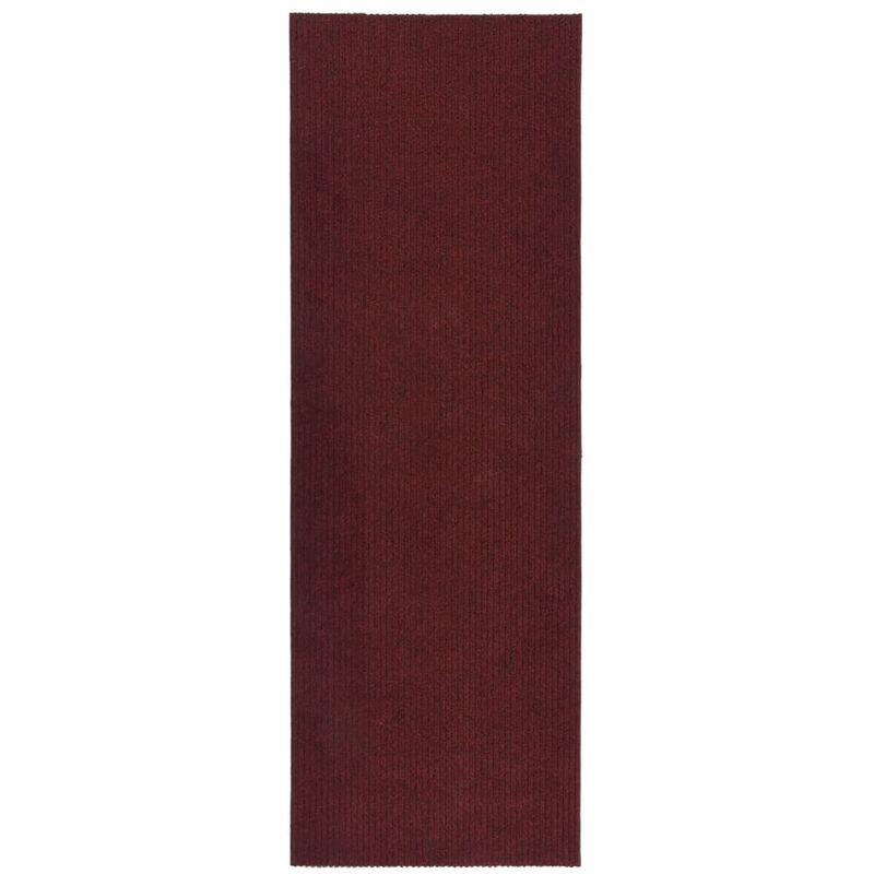 

vidaXL Alfombra de pasillo atrapa suciedad 100x300 cm rojo burdeos - Rojo