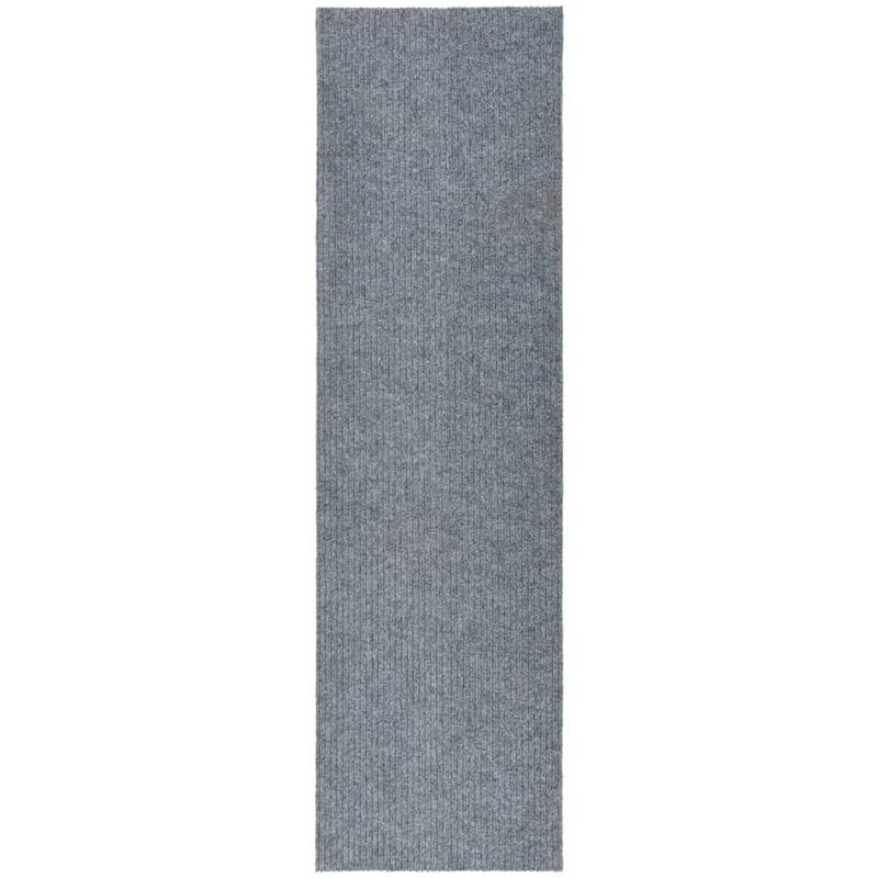 

vidaXL Alfombra de pasillo atrapa suciedad 100x400 cm gris y azul - Gris