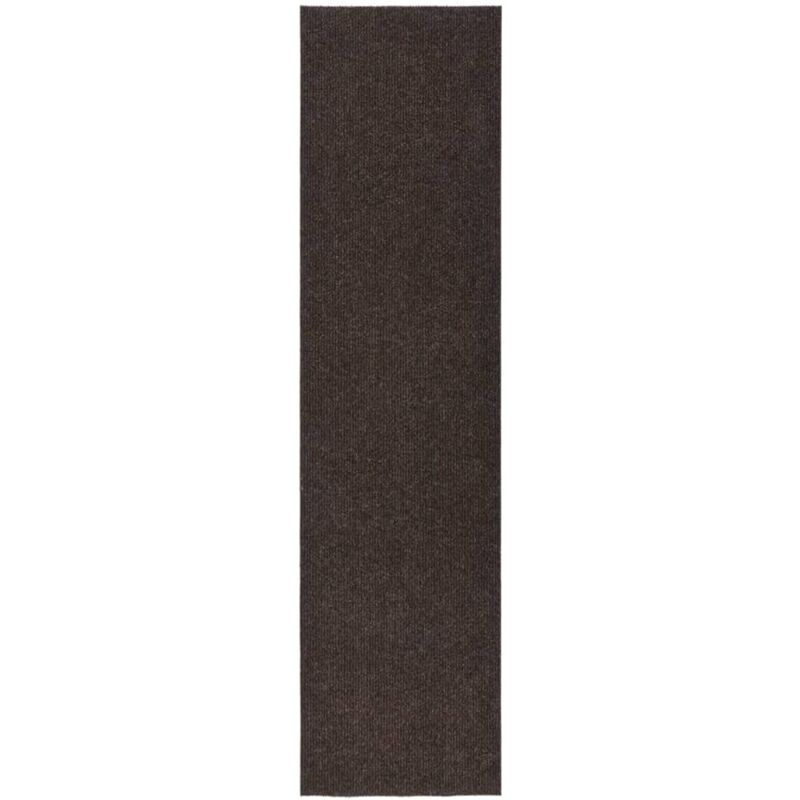 

vidaXL Alfombra de pasillo atrapa suciedad 100x400 cm marrón - Marrón