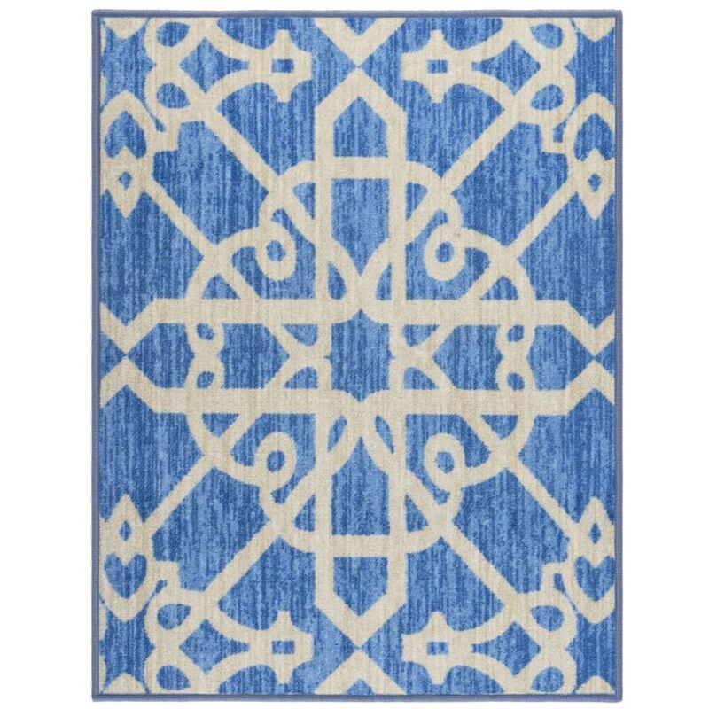 

Alfombra de pasillo azul 80x100 cm - Blanco - Vidaxl