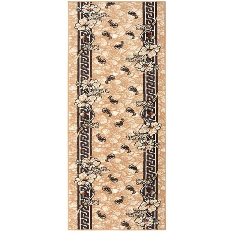 

vidaXL Alfombra de pasillo BCF beige 100x250 cm - Beige