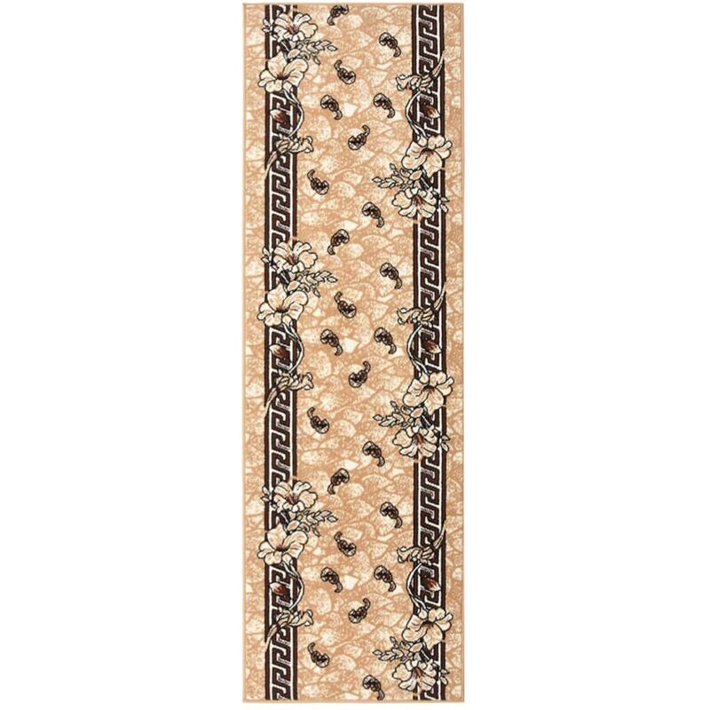 

vidaXL Alfombra de pasillo BCF beige 100x350 cm - Beige