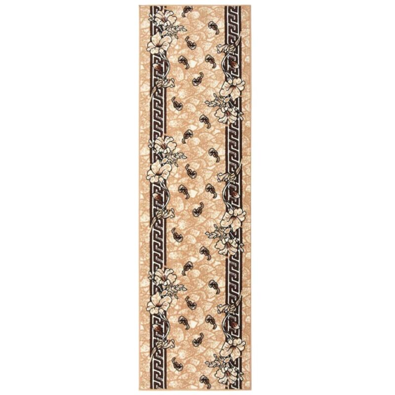 

vidaXL Alfombra de pasillo BCF beige 80x300 cm - Beige