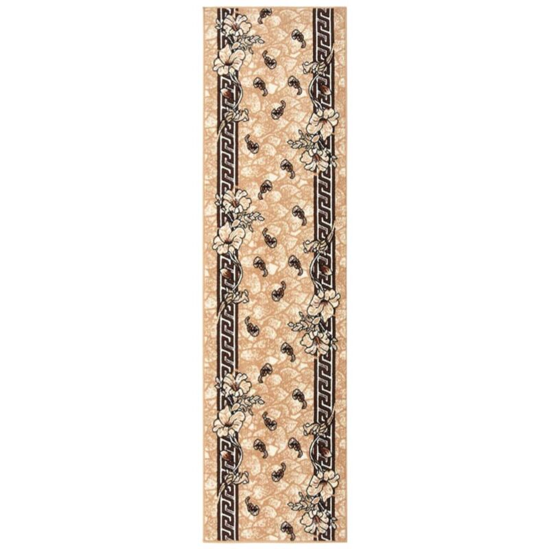 

vidaXL Alfombra de pasillo BCF beige 80x350 cm - Beige