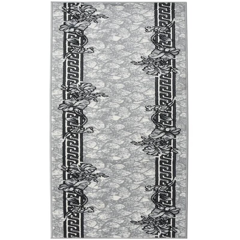 

vidaXL Alfombra de pasillo BCF gris 100x150 cm - Gris