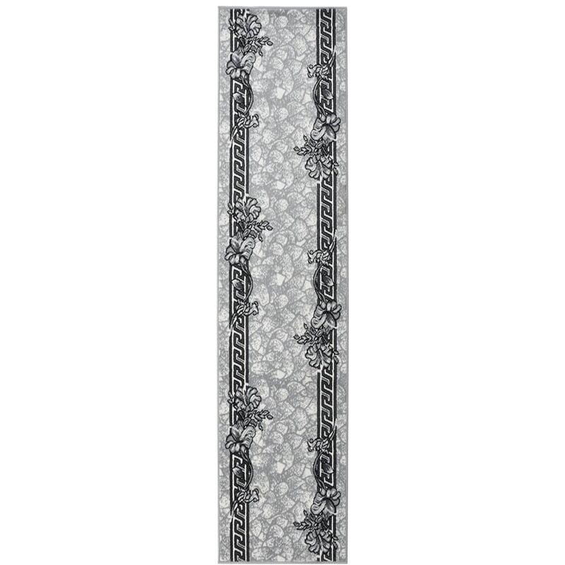 

vidaXL Alfombra de pasillo BCF gris 100x450 cm - Gris