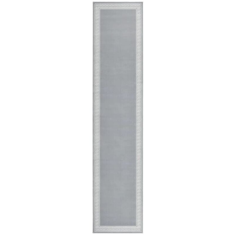 

vidaXL Alfombra de pasillo BCF gris con estampado 80x400 cm - Gris