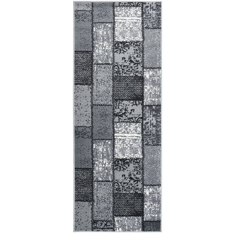 

Alfombra de pasillo BCF gris con estampado de bloques 100x200cm - Gris - Vidaxl