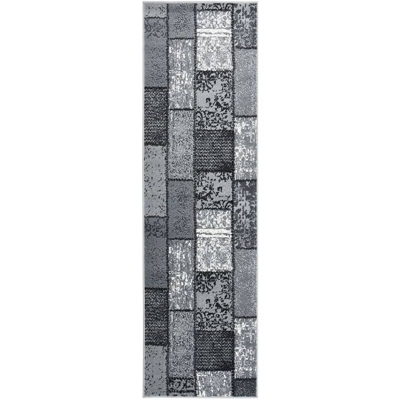 

Alfombra de pasillo BCF gris con estampado de bloques 100x400cm - Gris - Vidaxl