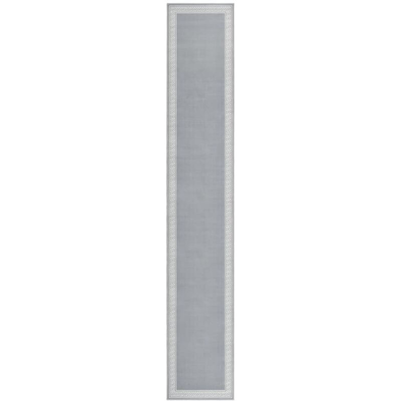 

vidaXL Alfombra de pasillo BCF gris con motivo 60x400 cm - Gris