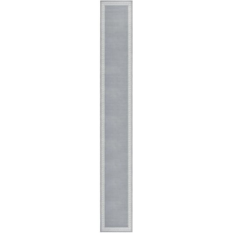 

Alfombra de pasillo BCF gris con motivo 60x500 cm - Gris - Vidaxl