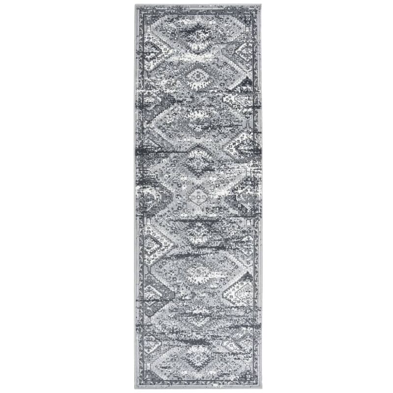 

vidaXL Alfombra de pasillo BCF gris oriental 100x300 cm - Gris