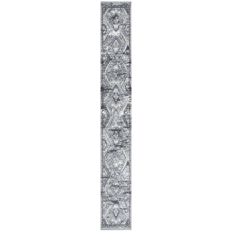 

vidaXL Alfombra de pasillo BCF gris oriental 60x450 cm - Gris