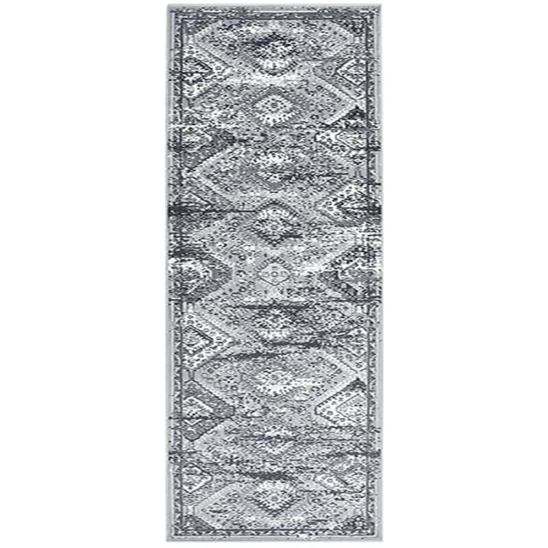 

vidaXL Alfombra de pasillo BCF gris oriental 80x200 cm - Gris